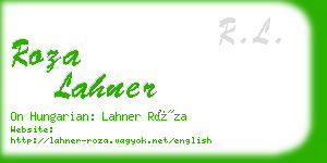 roza lahner business card